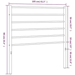 vidaXL Tête de lit métal noir 100 cm 352348