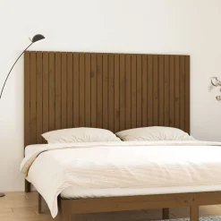 vidaXL Tête de lit murale Marron miel 185x3x110 cm Bois massif de pin 824966