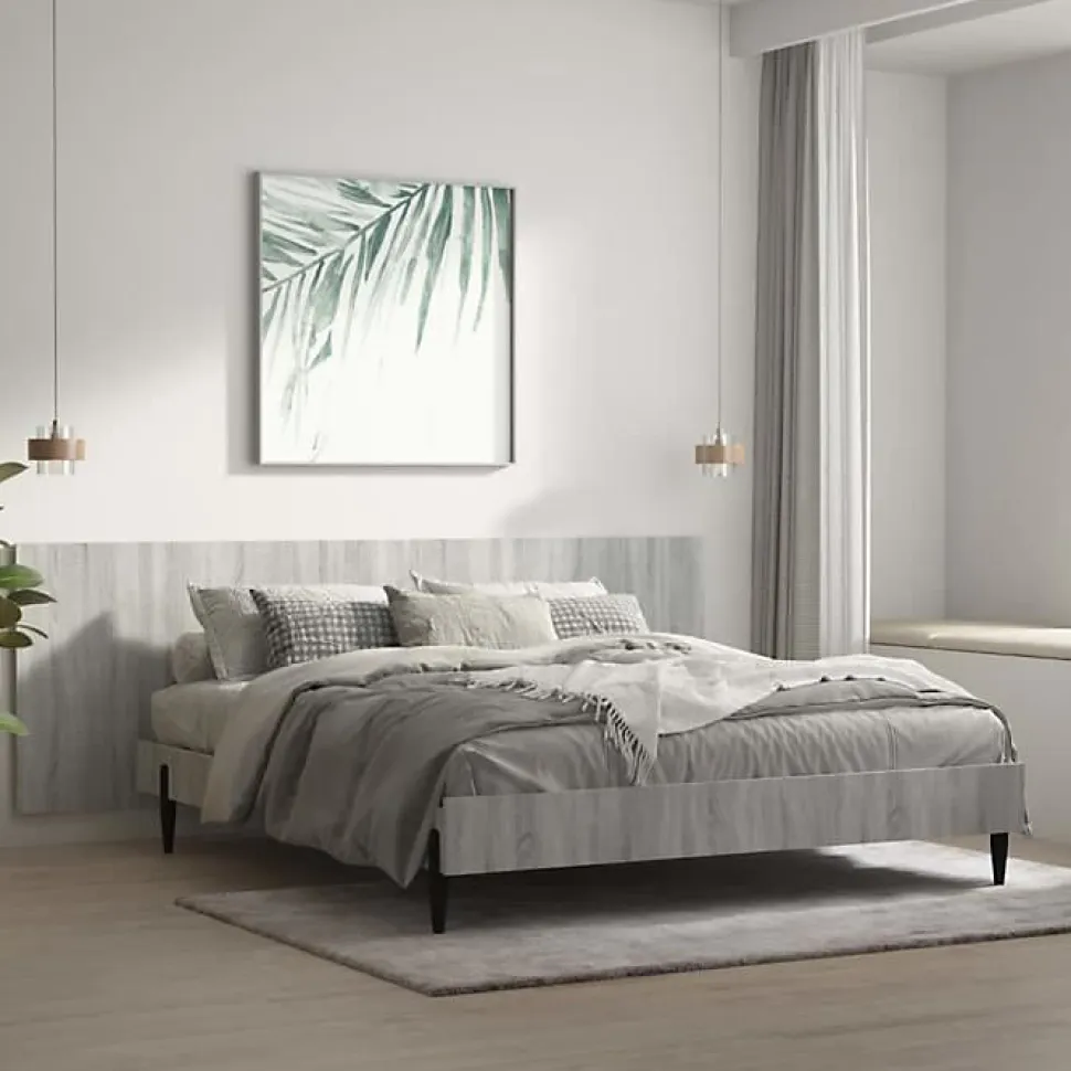 vidaXL Tête de lit murale Sonoma gris 240x1,5x80 cm Bois d'ingénierie 816980