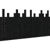 vidaXL Tête de lit murale Noir 166x3x80 cm Bois massif de pin 824812