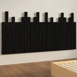 vidaXL Tête de lit murale Noir 166x3x80 cm Bois massif de pin 824812