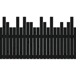 vidaXL Tête de lit murale Noir 146,5x3x80 cm Bois massif de pin 824797