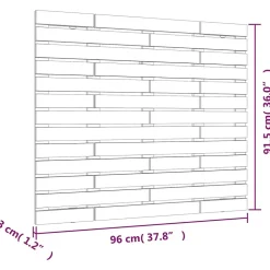 vidaXL Tête de lit murale 96x3x91,5 cm Bois massif de pin 824673