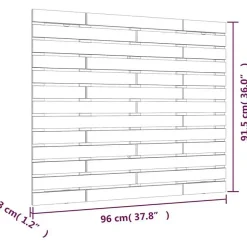 vidaXL Tête de lit murale 96x3x91,5 cm Bois massif de pin 824673