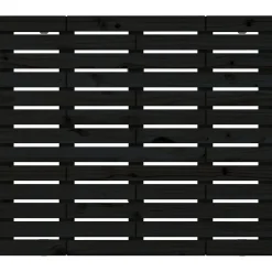 vidaXL Tête de lit murale Noir 126x3x91,5 cm Bois massif de pin 824682
