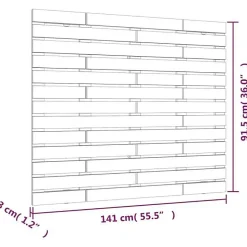 vidaXL Tête de lit murale Blanc 141x3x91,5 cm Bois massif de pin 824709