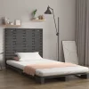 vidaXL Tête de lit murale Gris 81x3x91,5 cm Bois massif de pin 824695