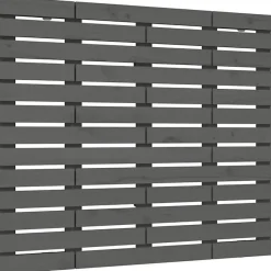 vidaXL Tête de lit murale Gris 81x3x91,5 cm Bois massif de pin 824695