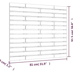 vidaXL Tête de lit murale Gris 81x3x91,5 cm Bois massif de pin 824695
