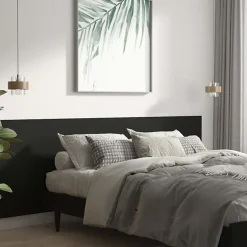 vidaXL Tête de lit murale Noir 240x1,5x80 cm Bois d'ingénierie 811053