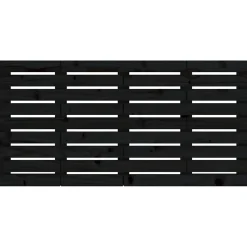 vidaXL Tête de lit murale Noir 126x3x63 cm Bois massif de pin 824732