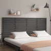 vidaXL Tête de lit murale Gris 206x3x91,5 cm Bois massif de pin 824670