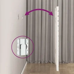 vidaXL Tête de lit murale Blanc 81x3x91,5 cm Bois massif de pin 824694