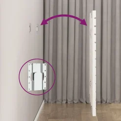 vidaXL Tête de lit murale Blanc 146x3x91,5 cm Bois massif de pin 824684