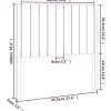 vidaXL Tête de lit Noir 95,5x4x100 cm Bois massif de pin 818854