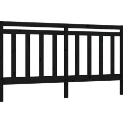 vidaXL Tête de lit Noir 186x4x100 cm Bois massif de pin 817809