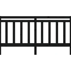 vidaXL Tête de lit Noir 186x4x100 cm Bois massif de pin 817809