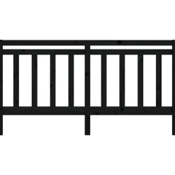 vidaXL Tête de lit Noir 186x4x100 cm Bois massif de pin 817809