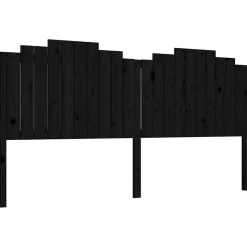 vidaXL Tête de lit Noir 206x4x110 cm Bois massif de pin 818494