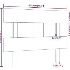 vidaXL Tête de lit Noir 103,5x3x81 cm Bois massif de pin 819109