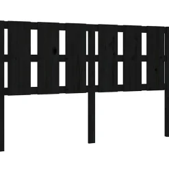 vidaXL Tête de lit Noir 155,5x4x100 cm Bois massif de pin 817999