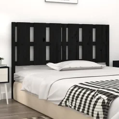 vidaXL Tête de lit Noir 155,5x4x100 cm Bois massif de pin 817999