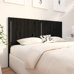 vidaXL Tête de lit Noir 165,5x4x100 cm Bois massif de pin 818884