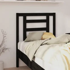 vidaXL Tête de lit Noir 81x4x100 cm Bois massif de pin 818799
