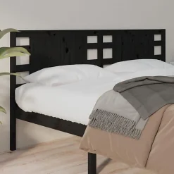 vidaXL Tête de lit Noir 166x4x100 cm Bois massif de pin 818784