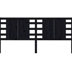 vidaXL Tête de lit Noir 166x4x100 cm Bois massif de pin 818784