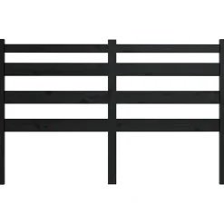 vidaXL Tête de lit Noir 126x4x100 cm Bois massif de pin 818414
