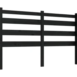 vidaXL Tête de lit Noir 126x4x100 cm Bois massif de pin 818414