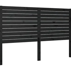 vidaXL Tête de lit Noir 146x4x100 cm Bois massif de pin 819024