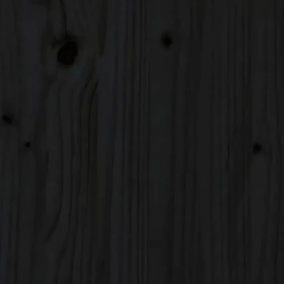 vidaXL Tête de lit Noir 146x4x100 cm Bois massif de pin 819024