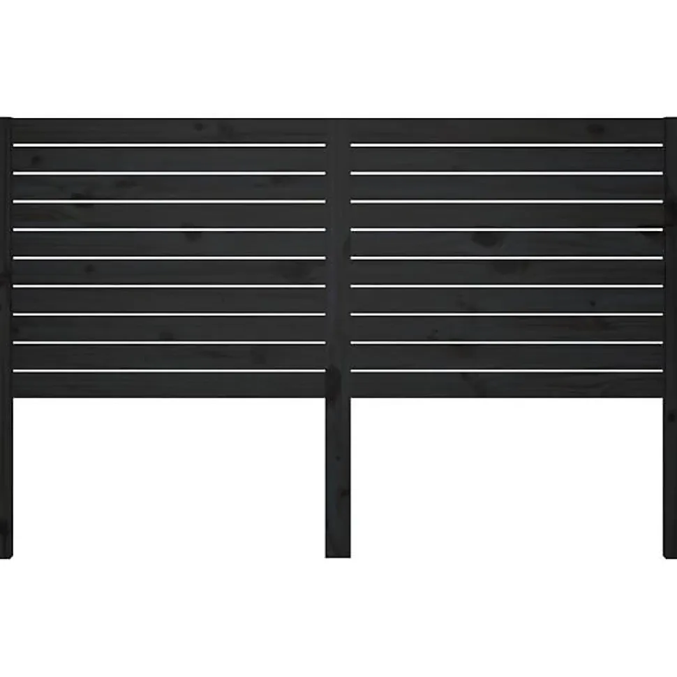 vidaXL Tête de lit Noir 146x4x100 cm Bois massif de pin 819024