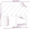 vidaXL Tête de lit Noir 132x3x81 cm Bois massif de pin 819219