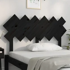vidaXL Tête de lit Noir 132x3x81 cm Bois massif de pin 819219