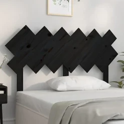 vidaXL Tête de lit Noir 132x3x81 cm Bois massif de pin 819219