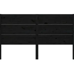 vidaXL Tête de lit Noir 206x4x100 cm Bois massif de pin 818744