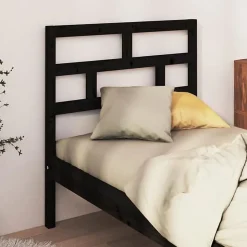 vidaXL Tête de lit Noir 106x4x100 cm Bois massif de pin