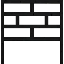 vidaXL Tête de lit Noir 106x4x100 cm Bois massif de pin