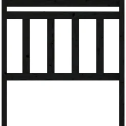 vidaXL Tête de lit Noir 96x4x100 cm Bois massif de pin