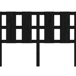 vidaXL Tête de lit Noir 125,5x4x100 cm Bois massif de pin 817984
