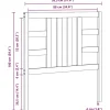 vidaXL Tête de lit Noir 96x4x100 cm Bois massif de pin 817824