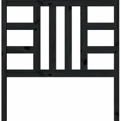 vidaXL Tête de lit Noir 96x4x100 cm Bois massif de pin 817824