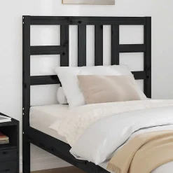 vidaXL Tête de lit Noir 96x4x100 cm Bois massif de pin 817824