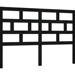 vidaXL Tête de lit Noir 126x4x100 cm Bois massif de pin