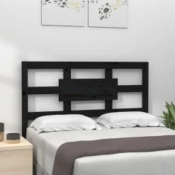 vidaXL Tête de lit Noir 95,5x4x100 cm Bois massif de pin 818024