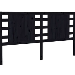 vidaXL Tête de lit Noir 206x4x100 cm Bois massif de pin 818794