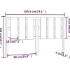vidaXL Tête de lit Noir 185,5x4x100 cm Bois massif de pin 818009